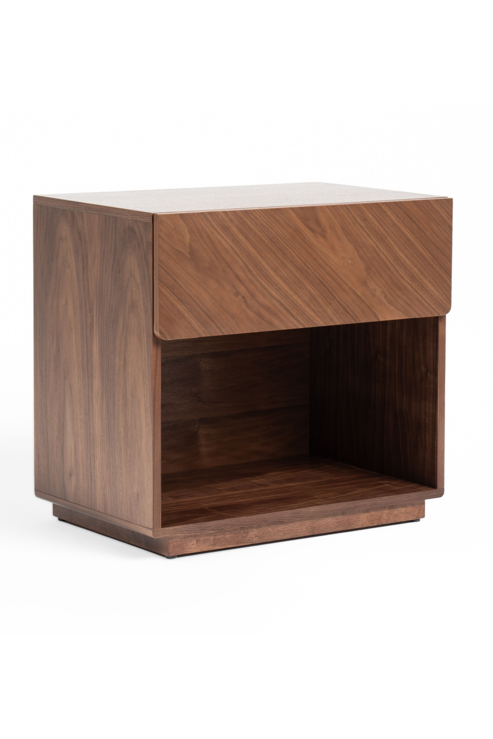 Walnut Veneer 1-Drawer Nightstand | Oroa.com