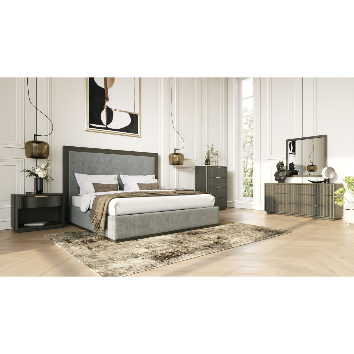 Reeded Wood 4-Drawer Chest | Oroa.com