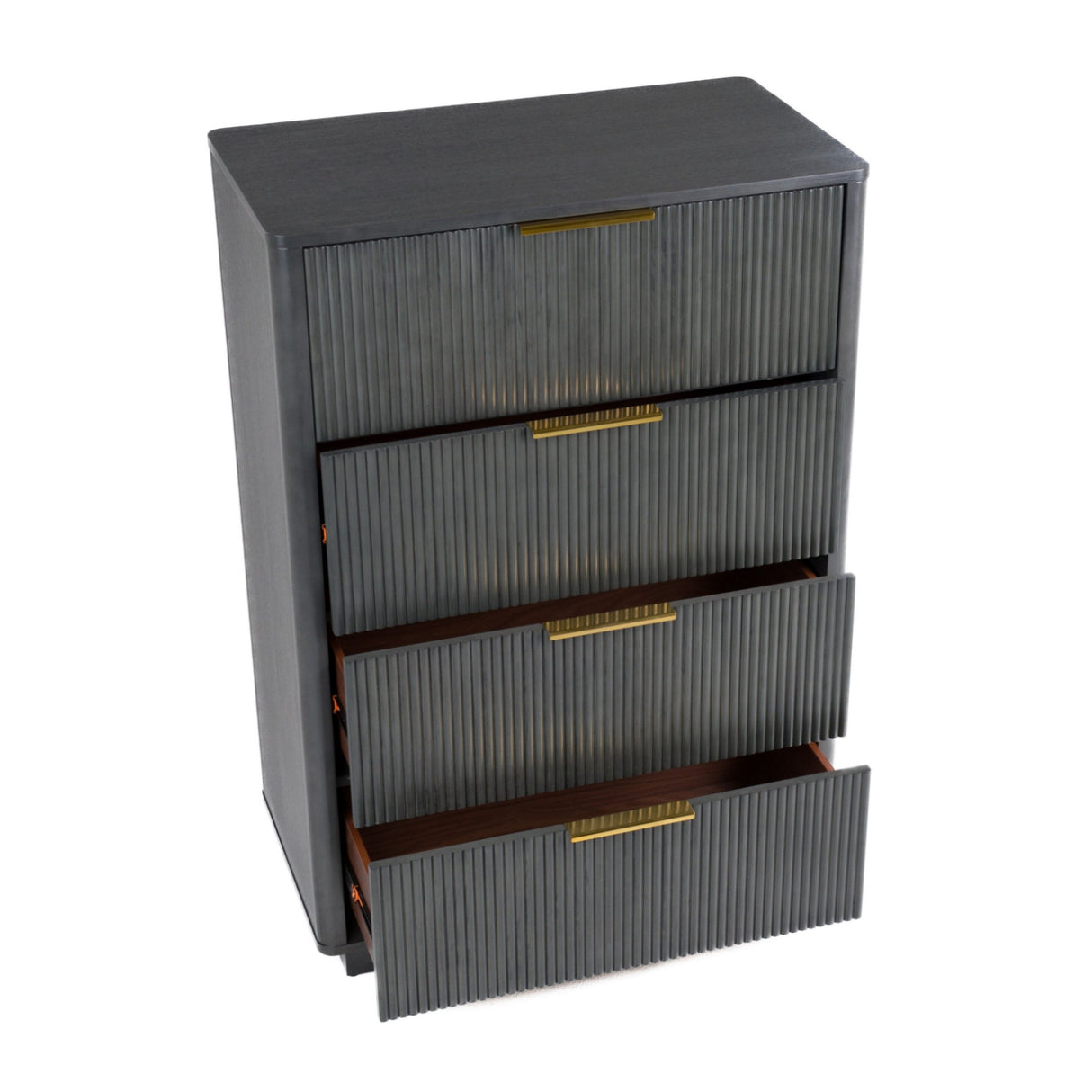 Reeded Wood 4-Drawer Chest | Oroa.com