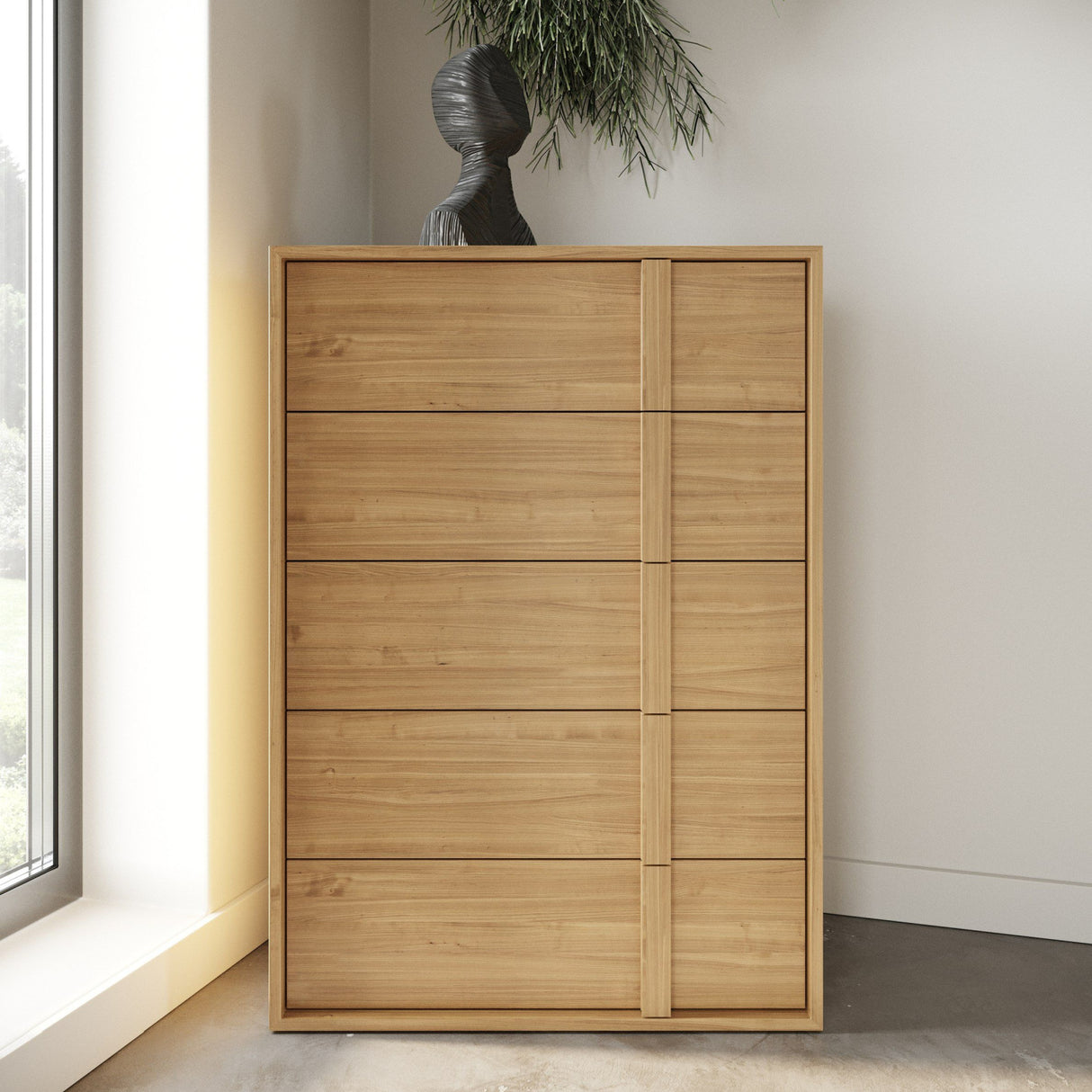 Warm Oak 5-Drawer Chest | Oroa.com