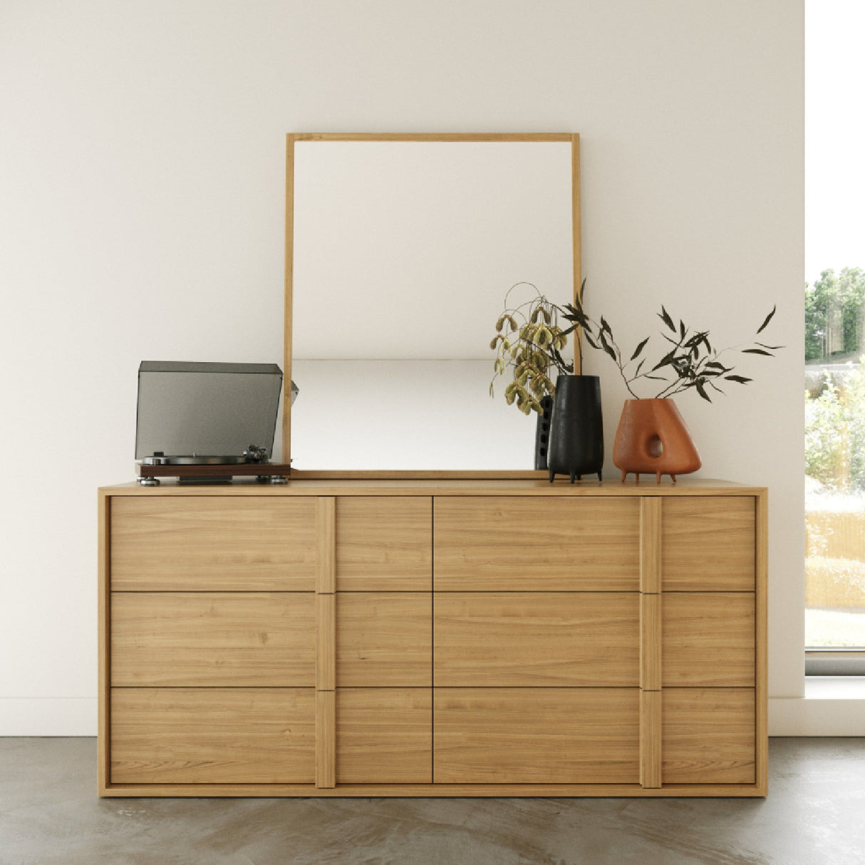 Warm Oak 5-Drawer Dresser | Oroa.com