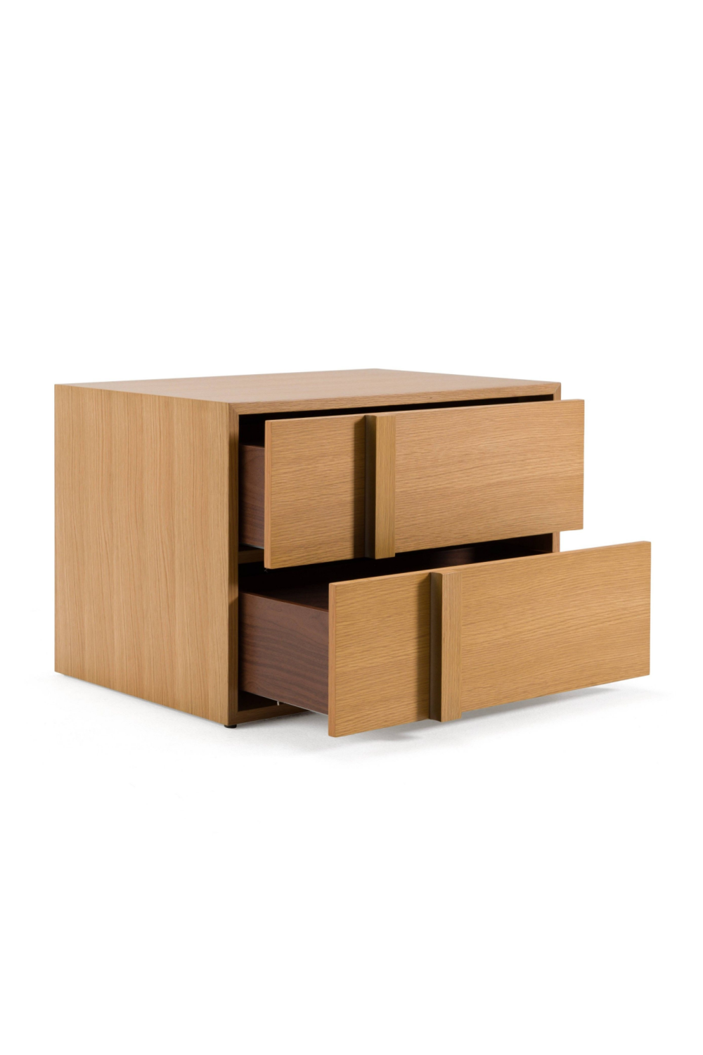 Warm Oak 2-Drawer Nightstand | Oroa.com