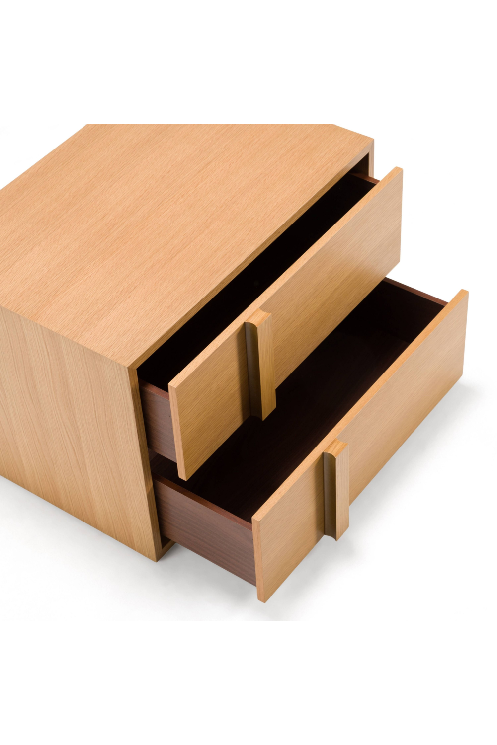 Warm Oak 2-Drawer Nightstand | Oroa.com