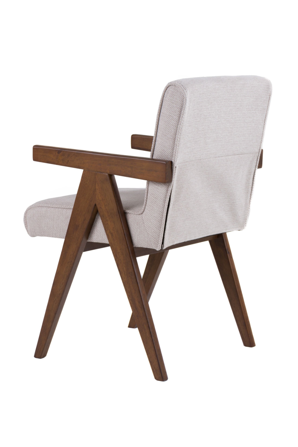 Walnut V-Leg Dining Chairs (2) | Oroa.com