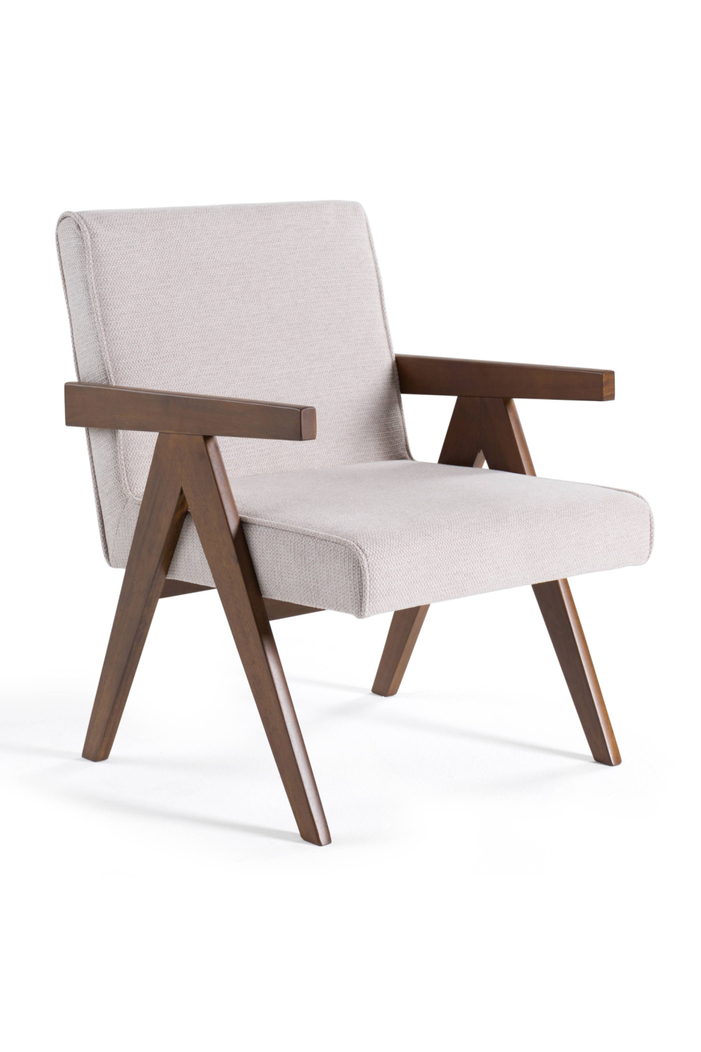 Walnut V-Leg Accent Chairs (2) | Oroa.com