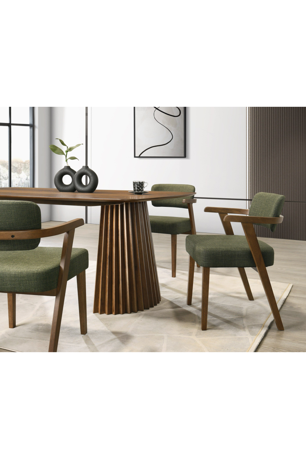 Green Fabric Dining Chair | Oroa.com