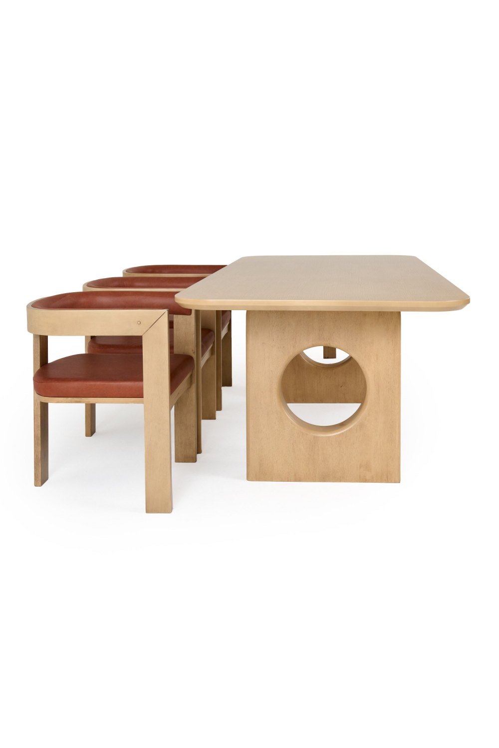 White Oak Veneer Dining Table | Oroa.com