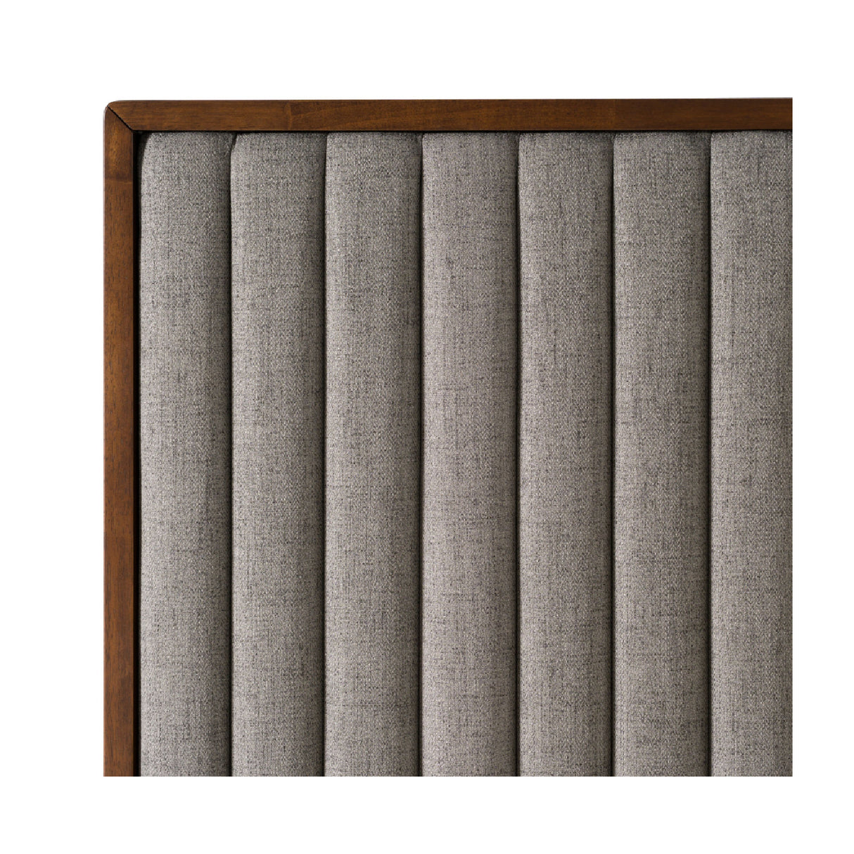 Gray Channeled Headboard Bed | Oroa.com