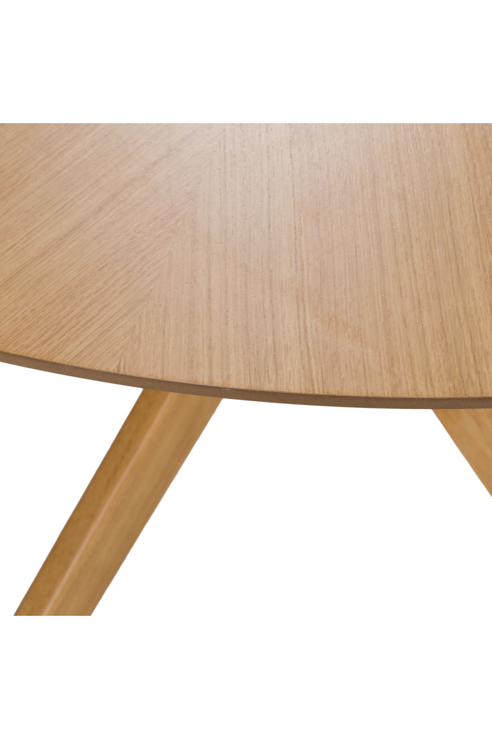 Round Natural Oak Dining Table | Oroa.com