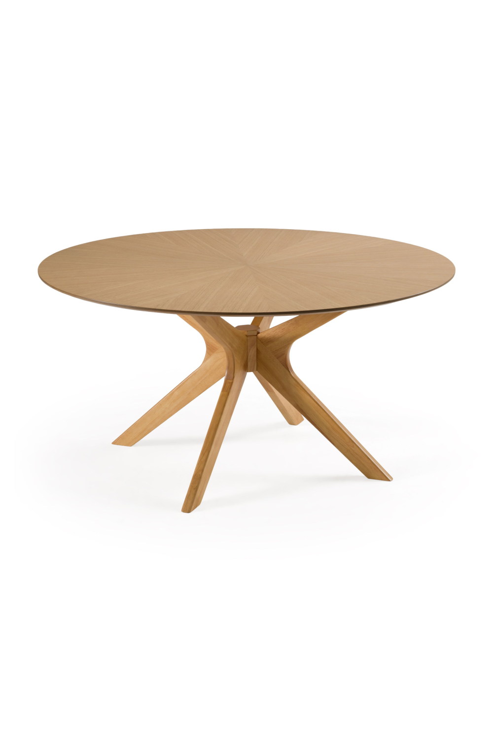 Round Natural Oak Dining Table | Oroa.com