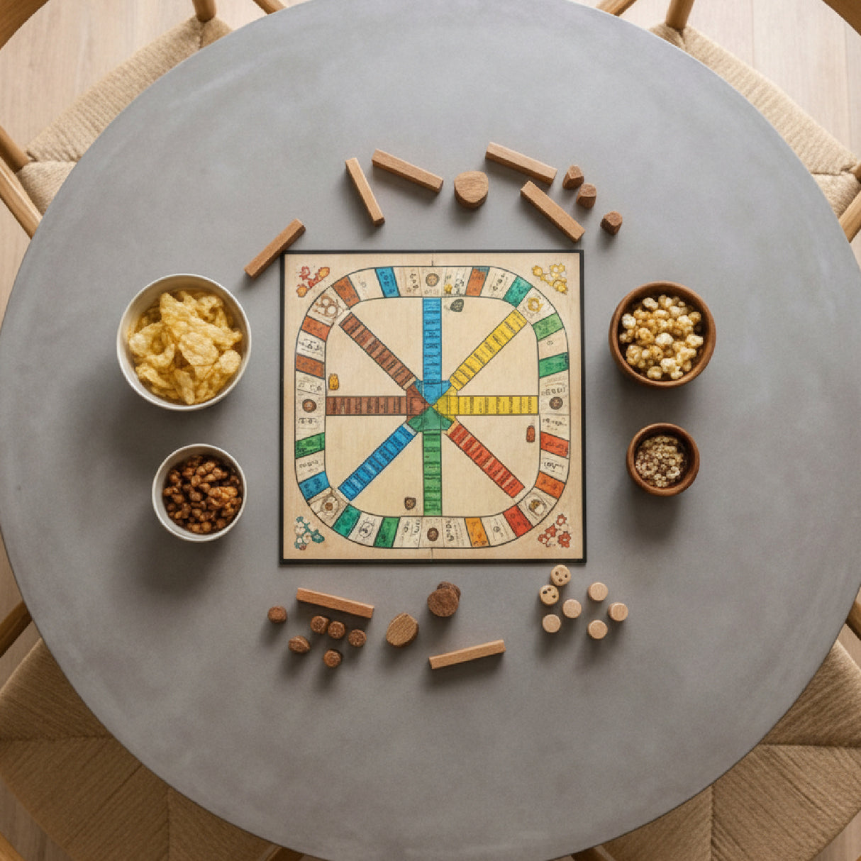 Walnut Base Round Dining Table | Oroa.com