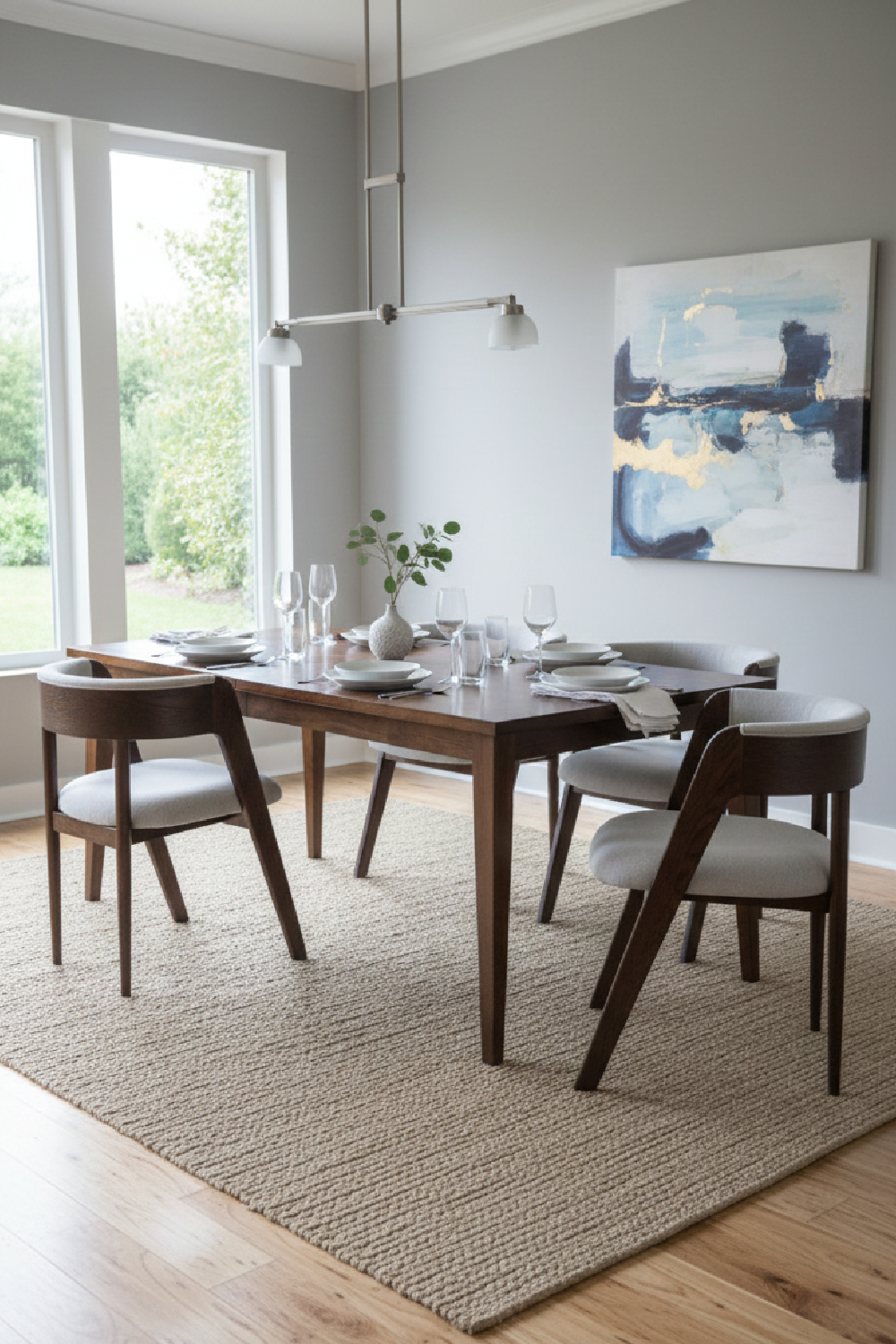 Rounded-Back Walnut Dining Chairs (2) | Oroa.com