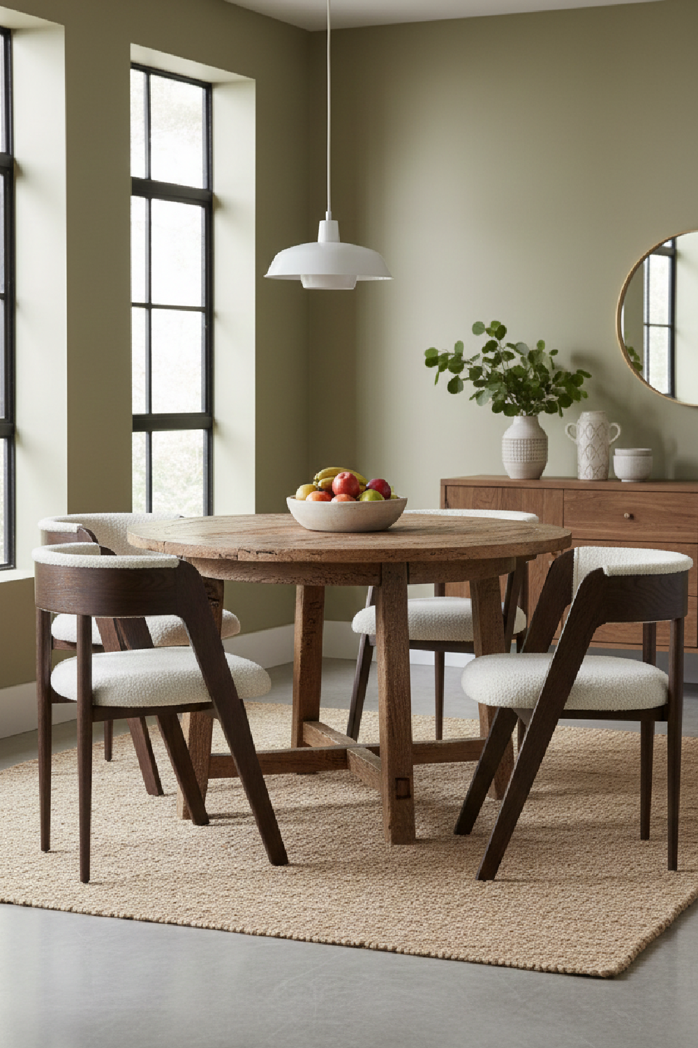 Rounded-Back Walnut Dining Chairs (2) | Oroa.com