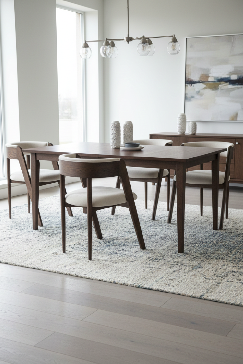 Rounded-Back Walnut Dining Chairs (2) | Oroa.com