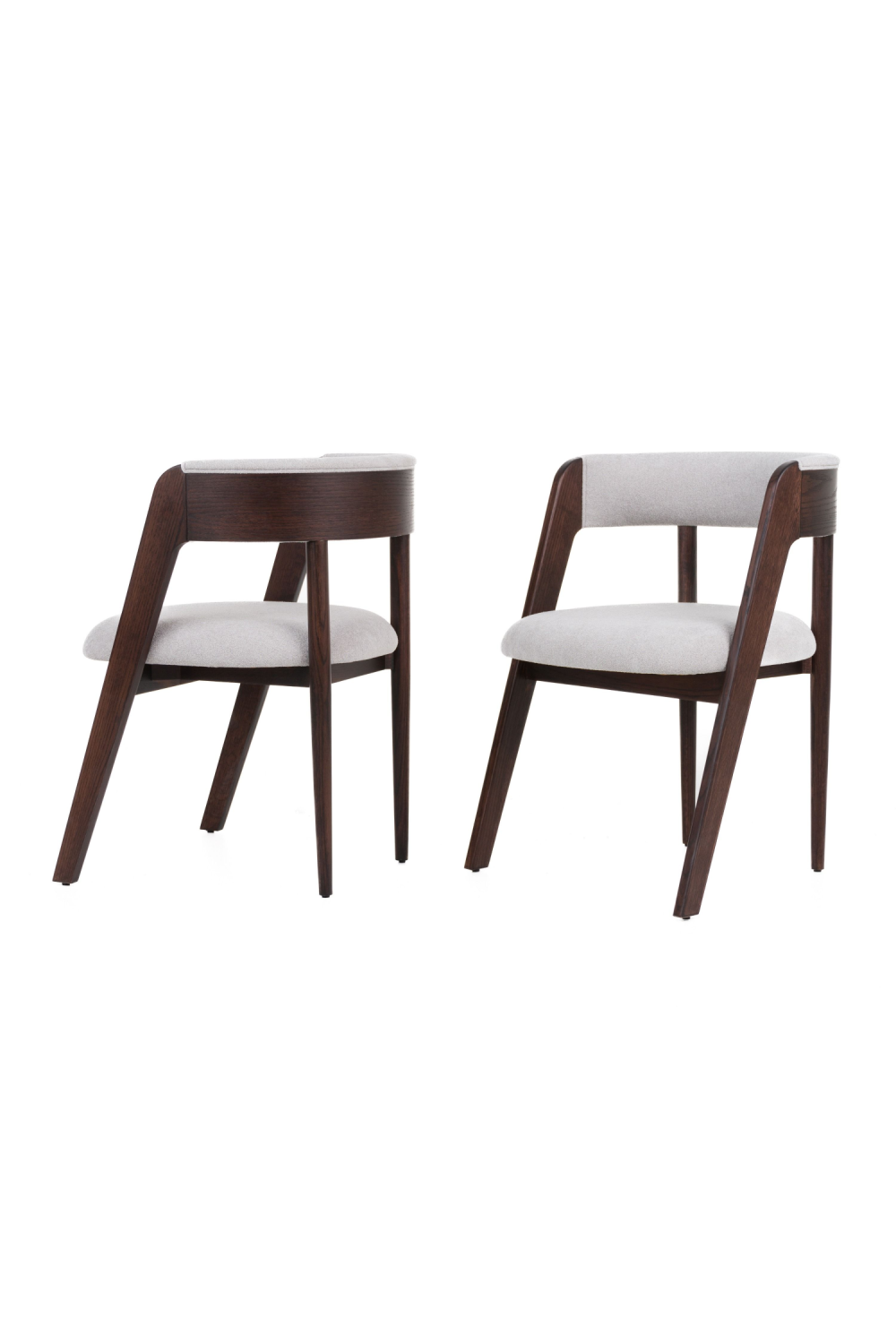 Rounded-Back Walnut Dining Chairs (2) | Oroa.com