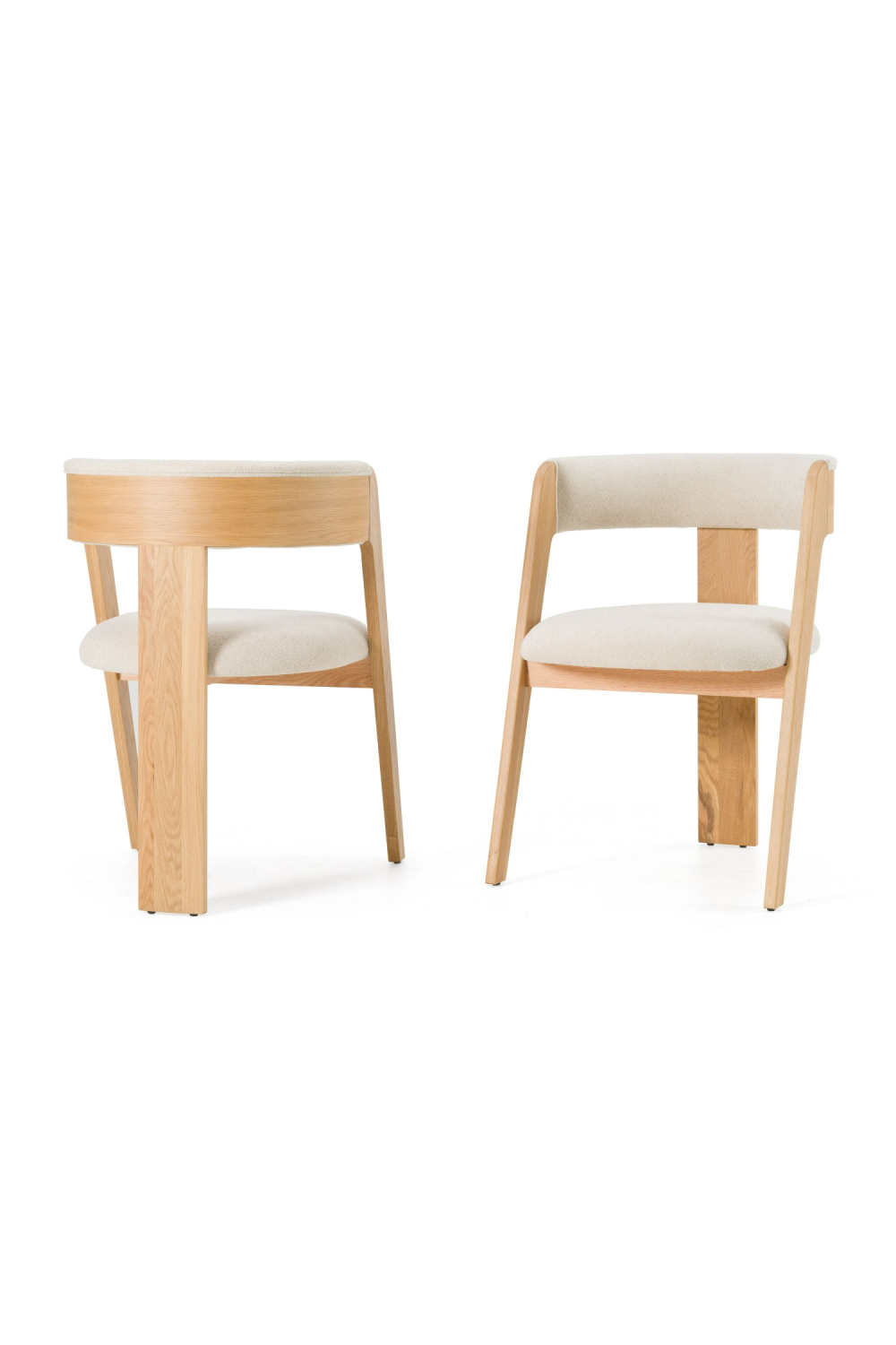 Wood Framed Curve Dining Chairs (2) | Oroa.com