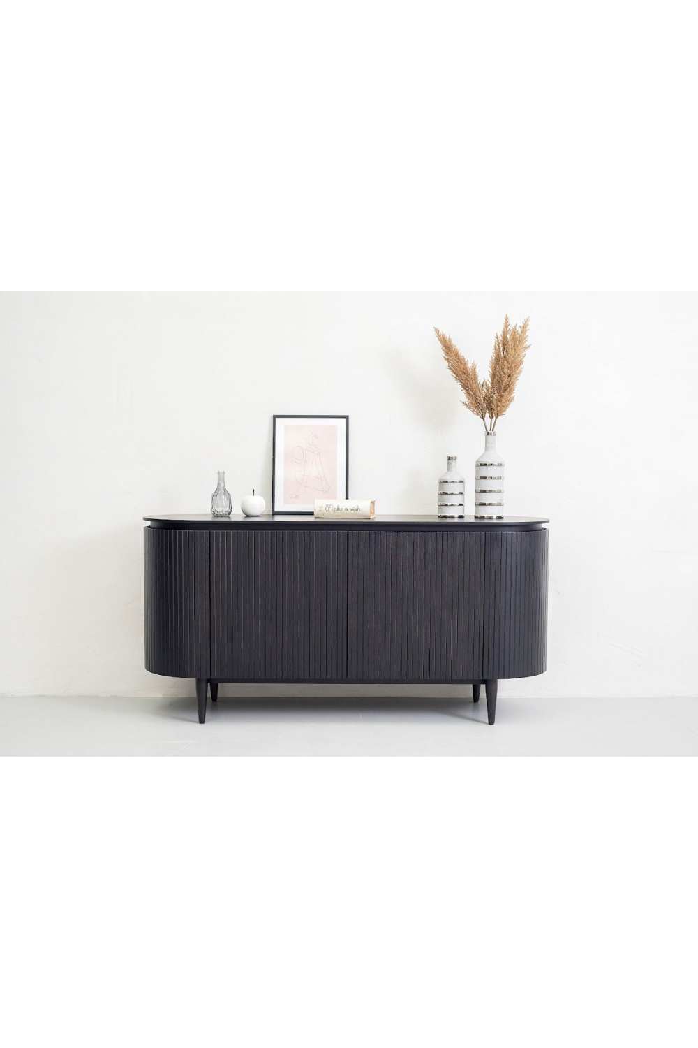 Oak 4-Door Oval Sideboard | Oroa.com