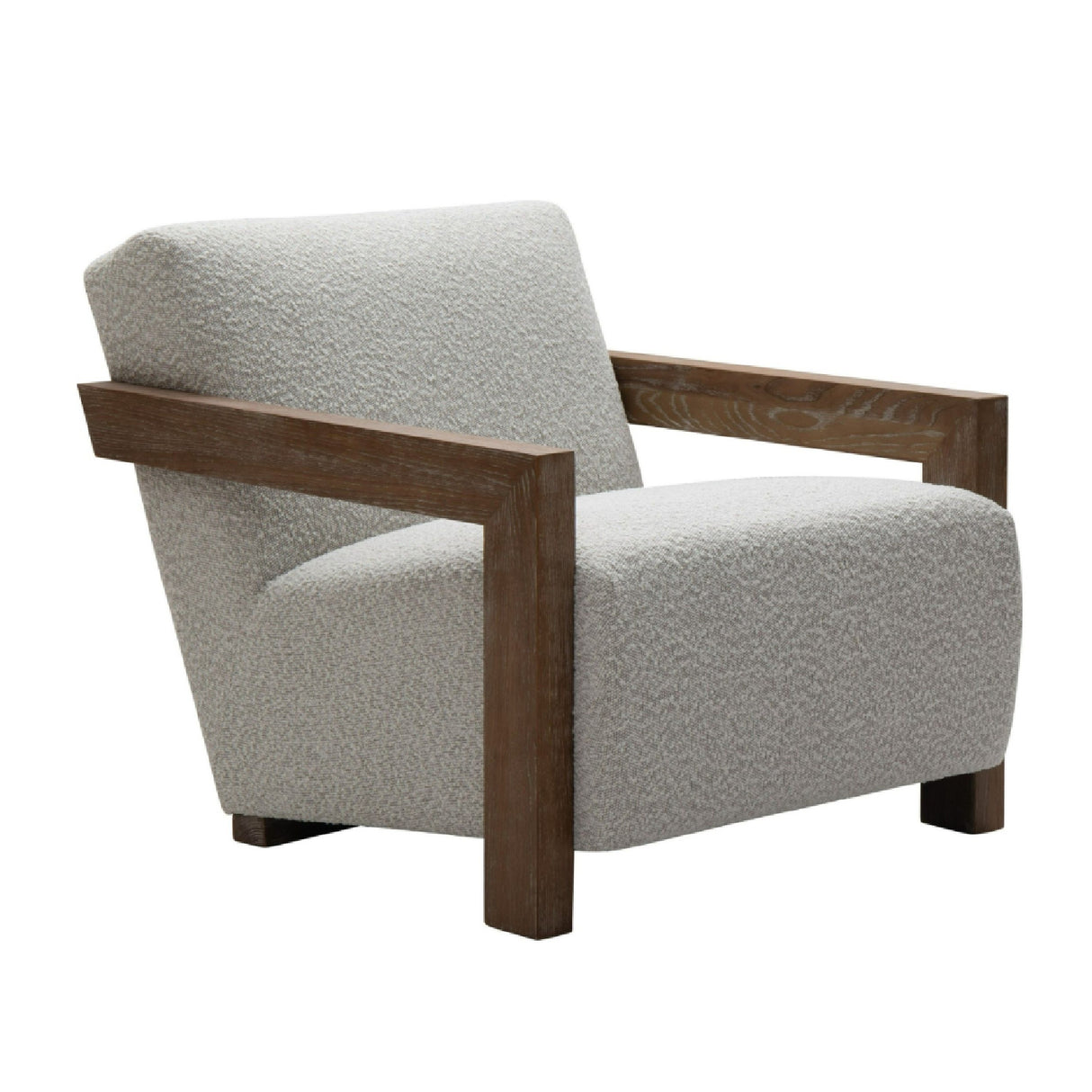 Oak-Framed Upholstered Lounge Chair | Oroa.com
