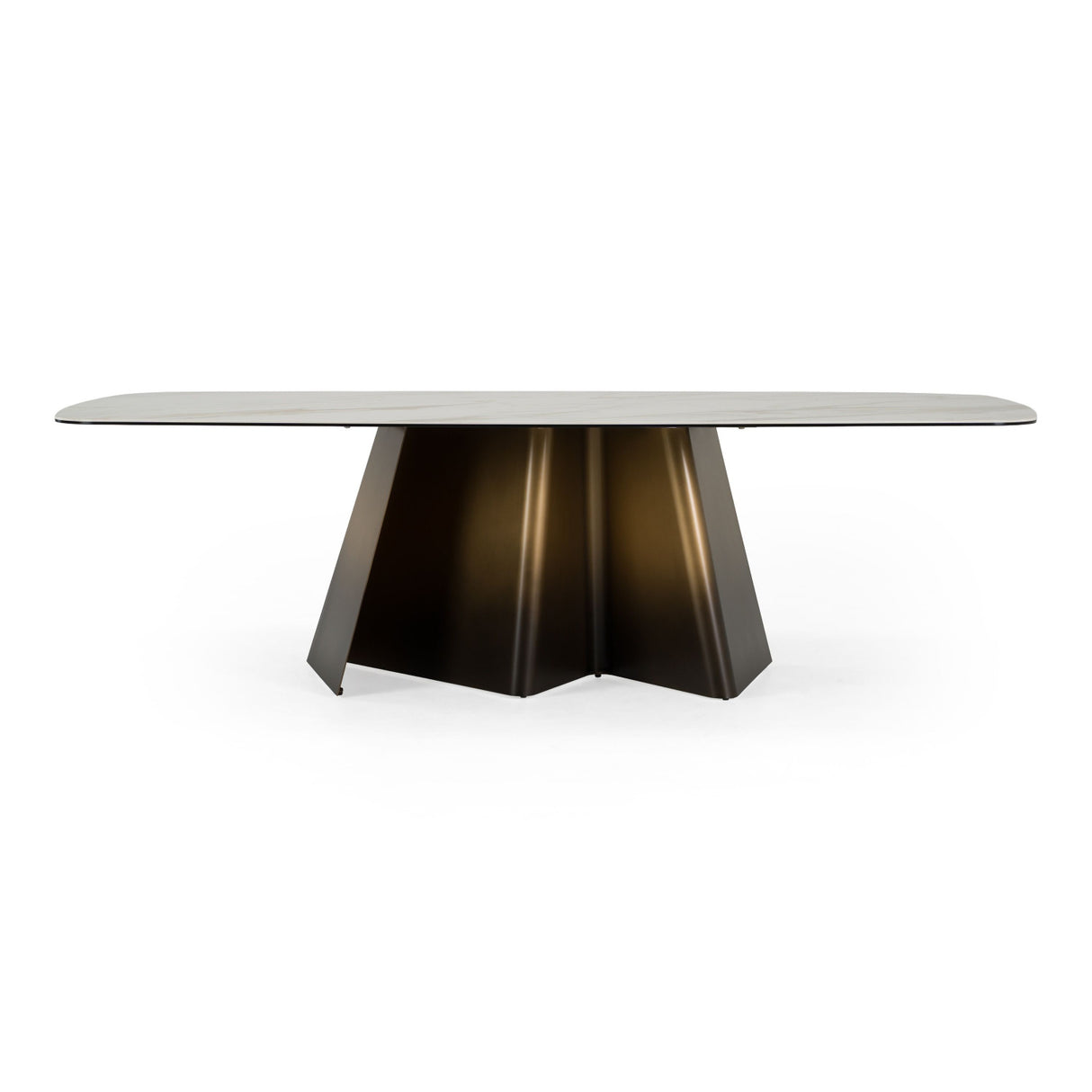 Modern European furniture - Brushed Bronze Dining Table - www.oroa.com | Oroa.com