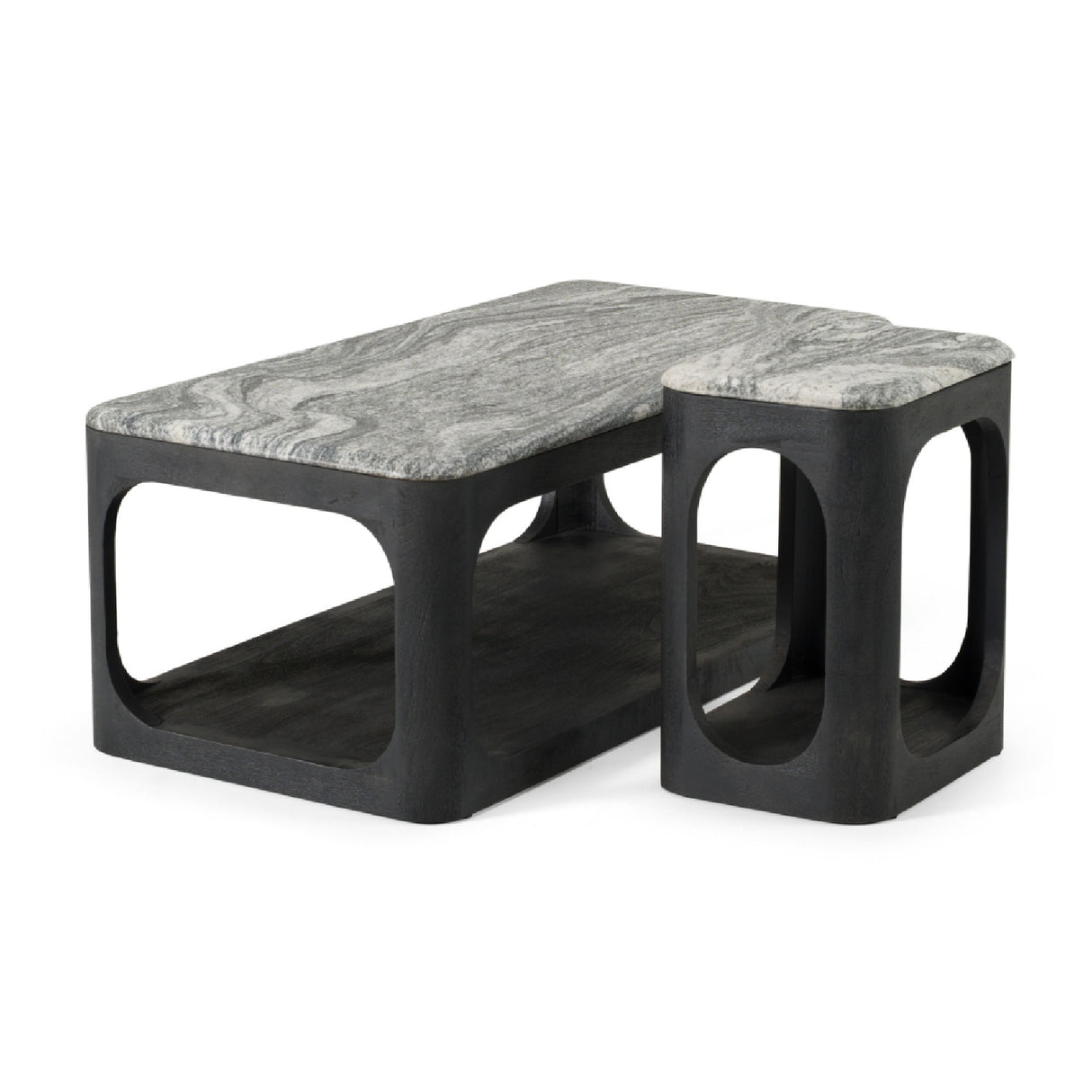 White Granite End Table | Oroa.com