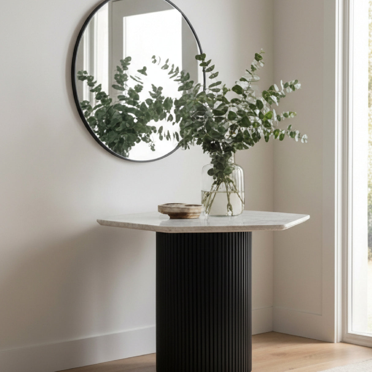 Hexagonal White Marble Dining Table | Oroa.com