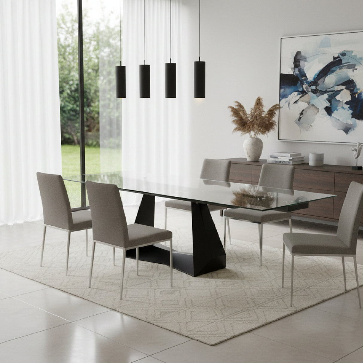 Extendable Glass Dining Table | Oroa.com