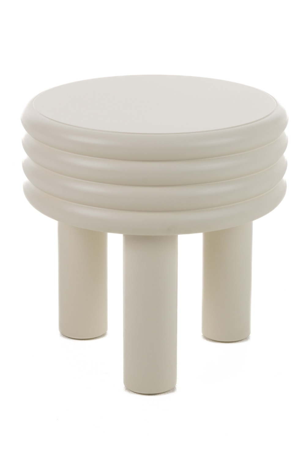 Round White Tiered End Table | Oroa.com