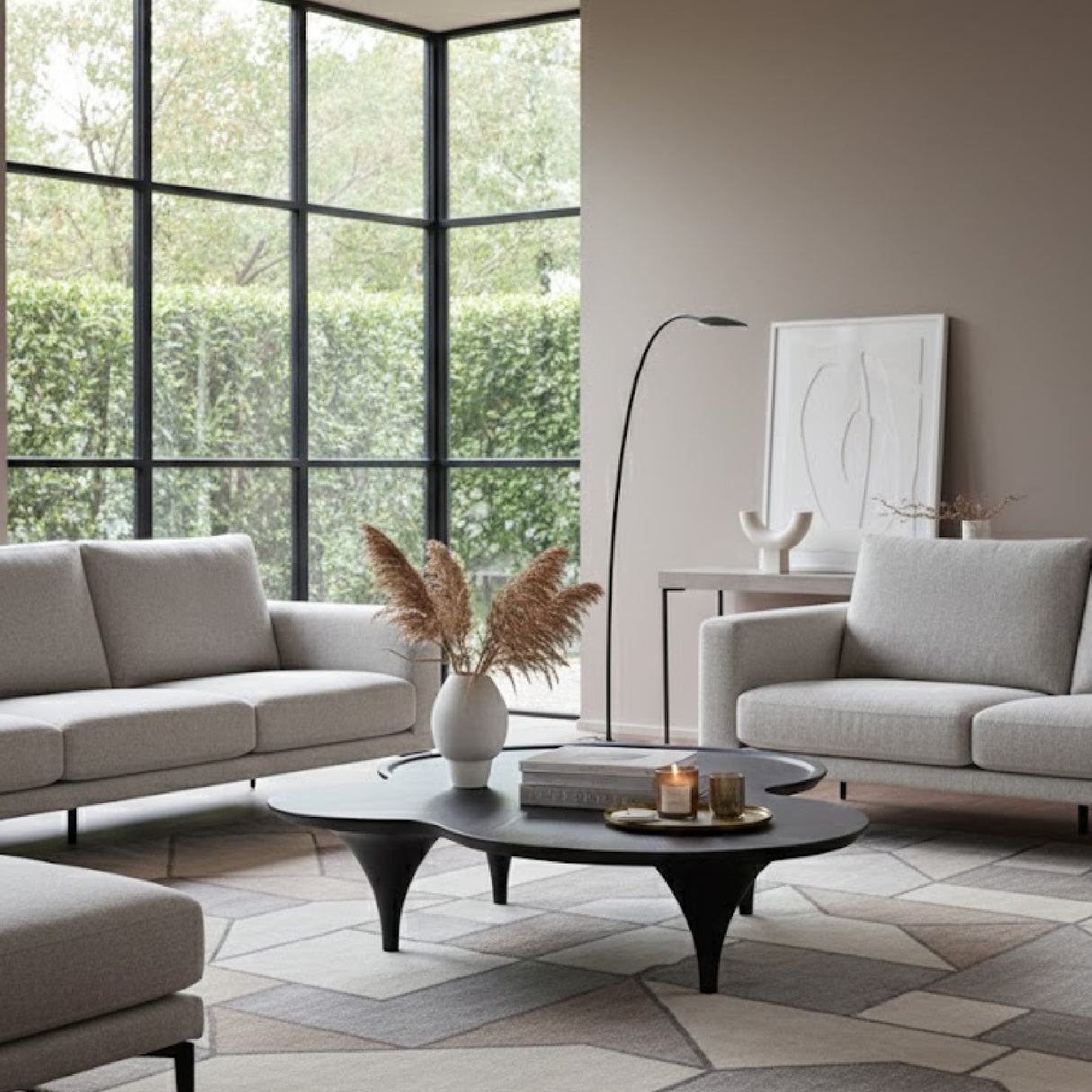 Free-Form Black Ash Coffee Table | Oroa.com