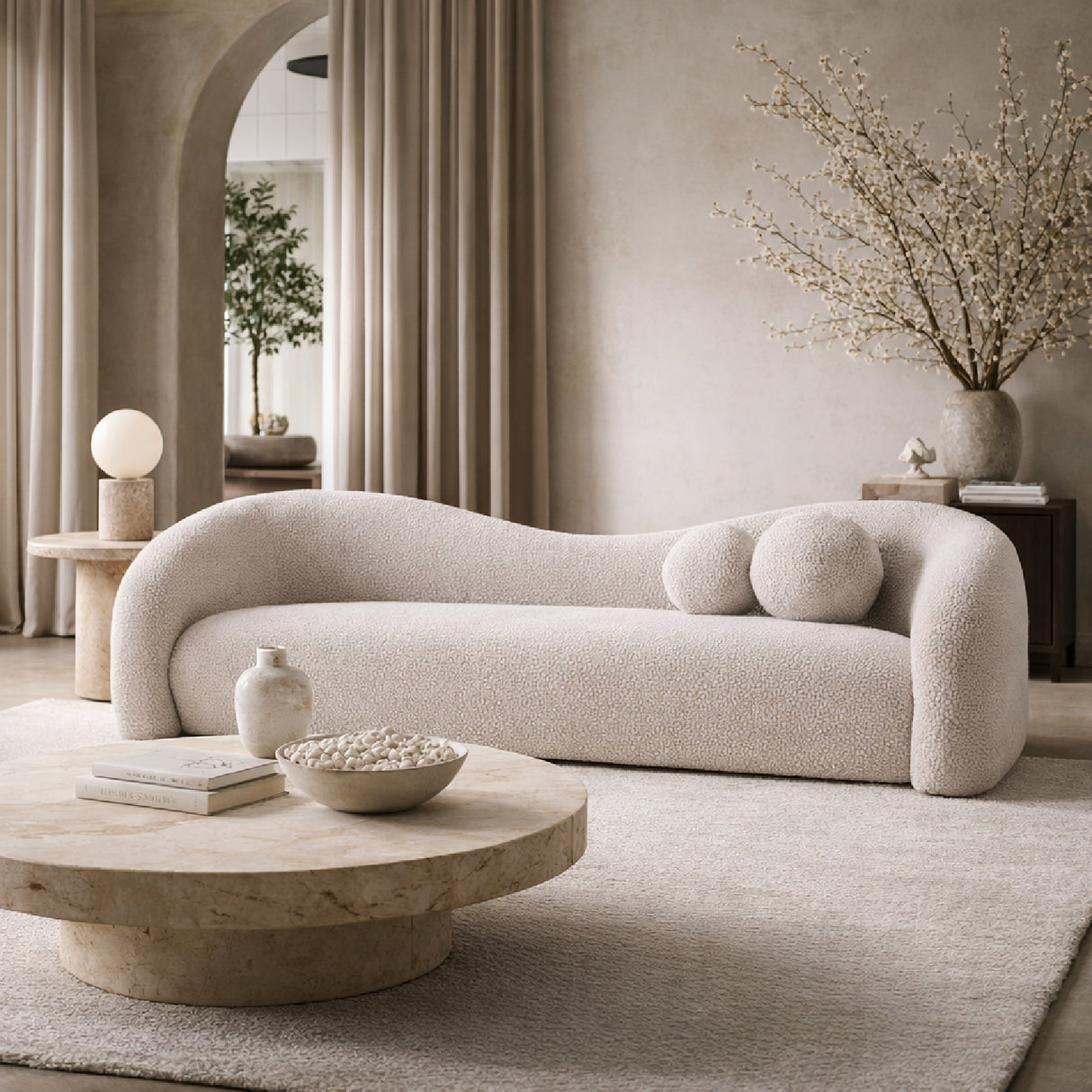 Wavy Back 4-Seater Sofa | Oroa.com