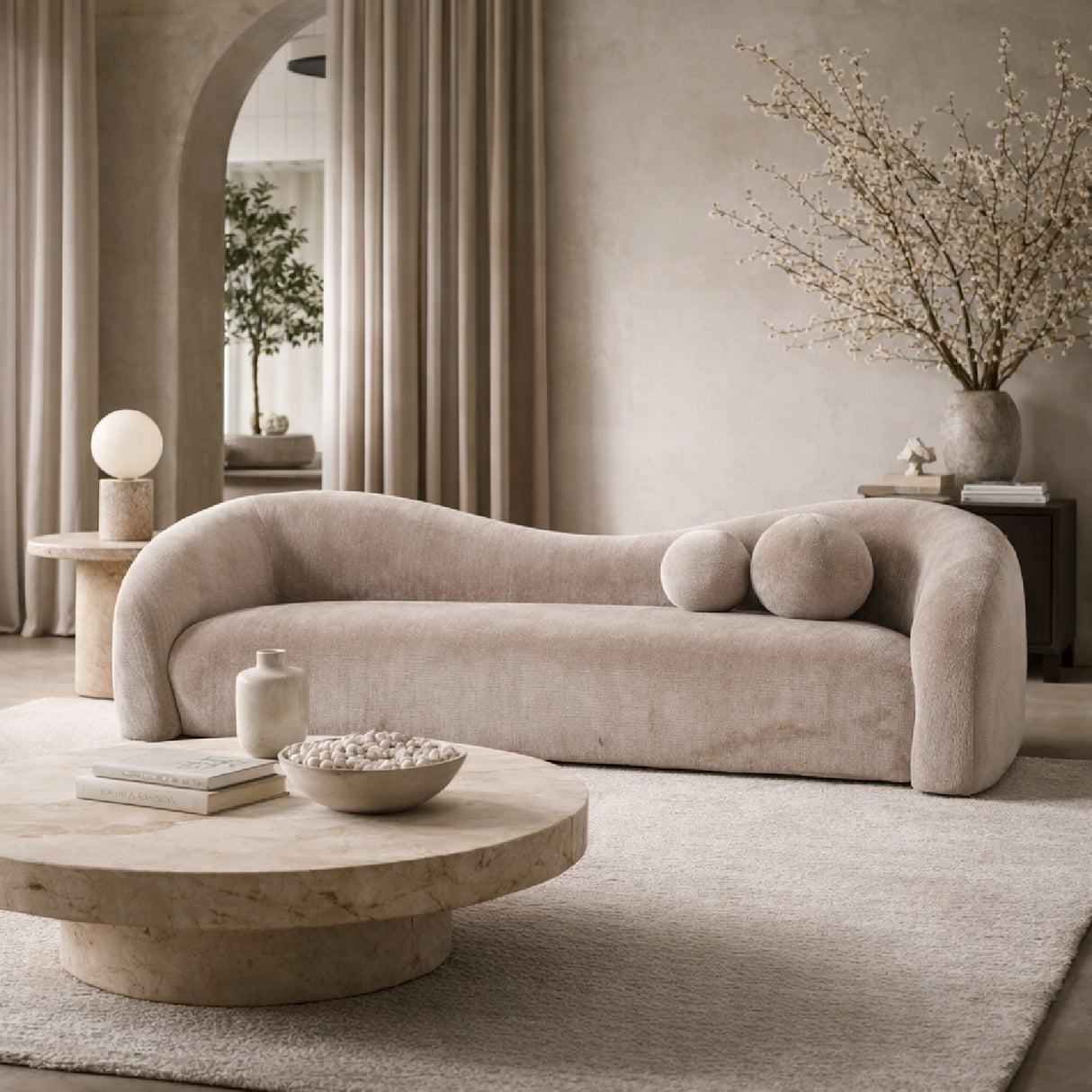 Wavy Back 4-Seater Sofa | Oroa.com