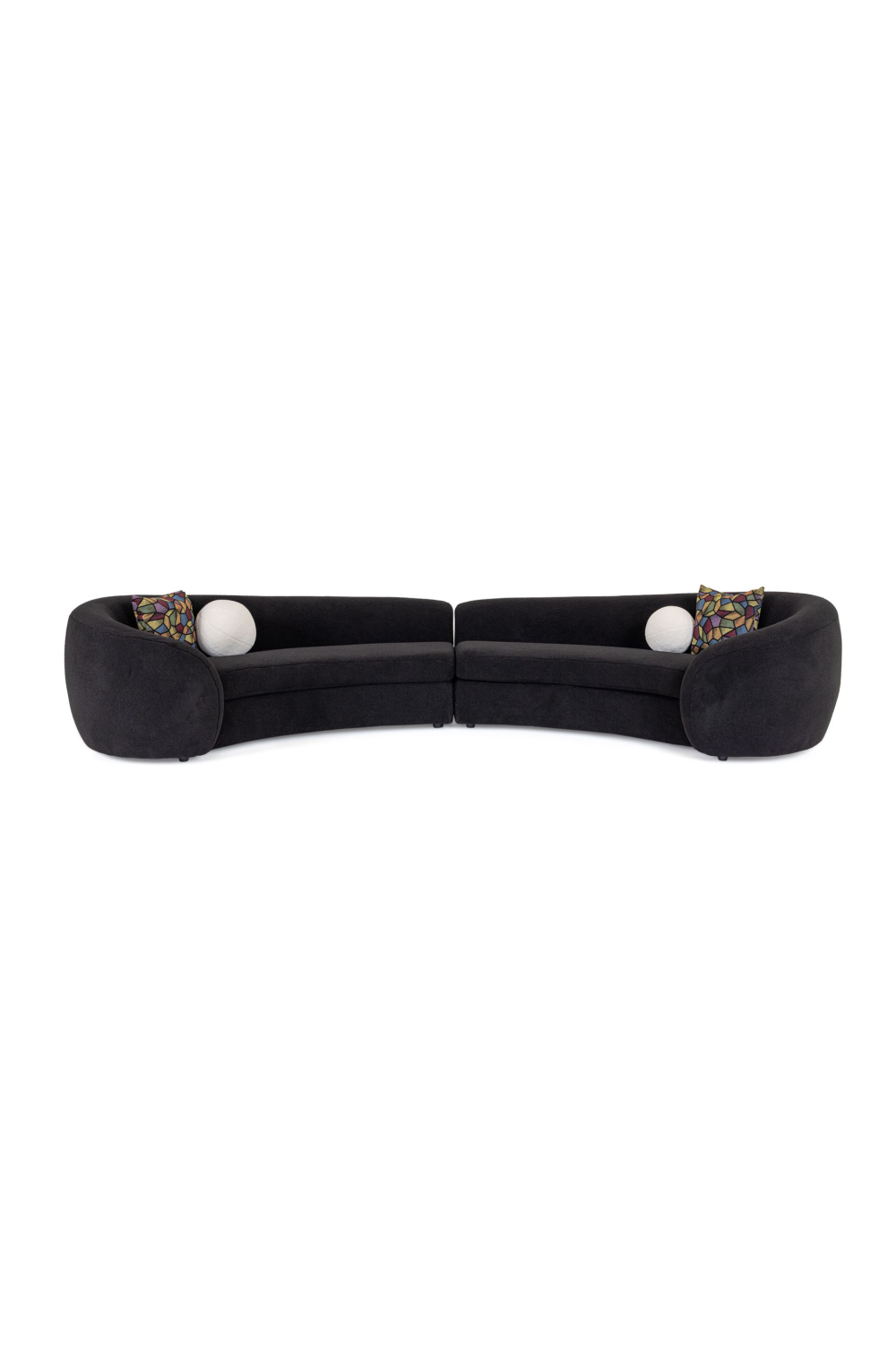 Black Curved Sectional Sofa | Oroa.com