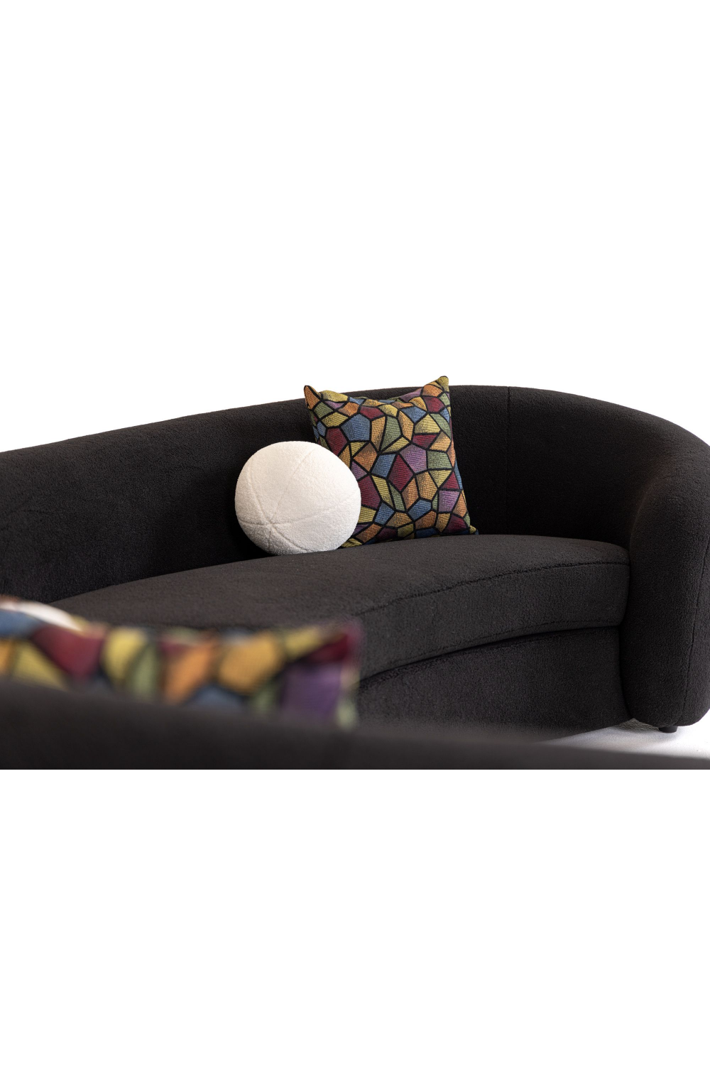 Black Curved Sectional Sofa | Oroa.com