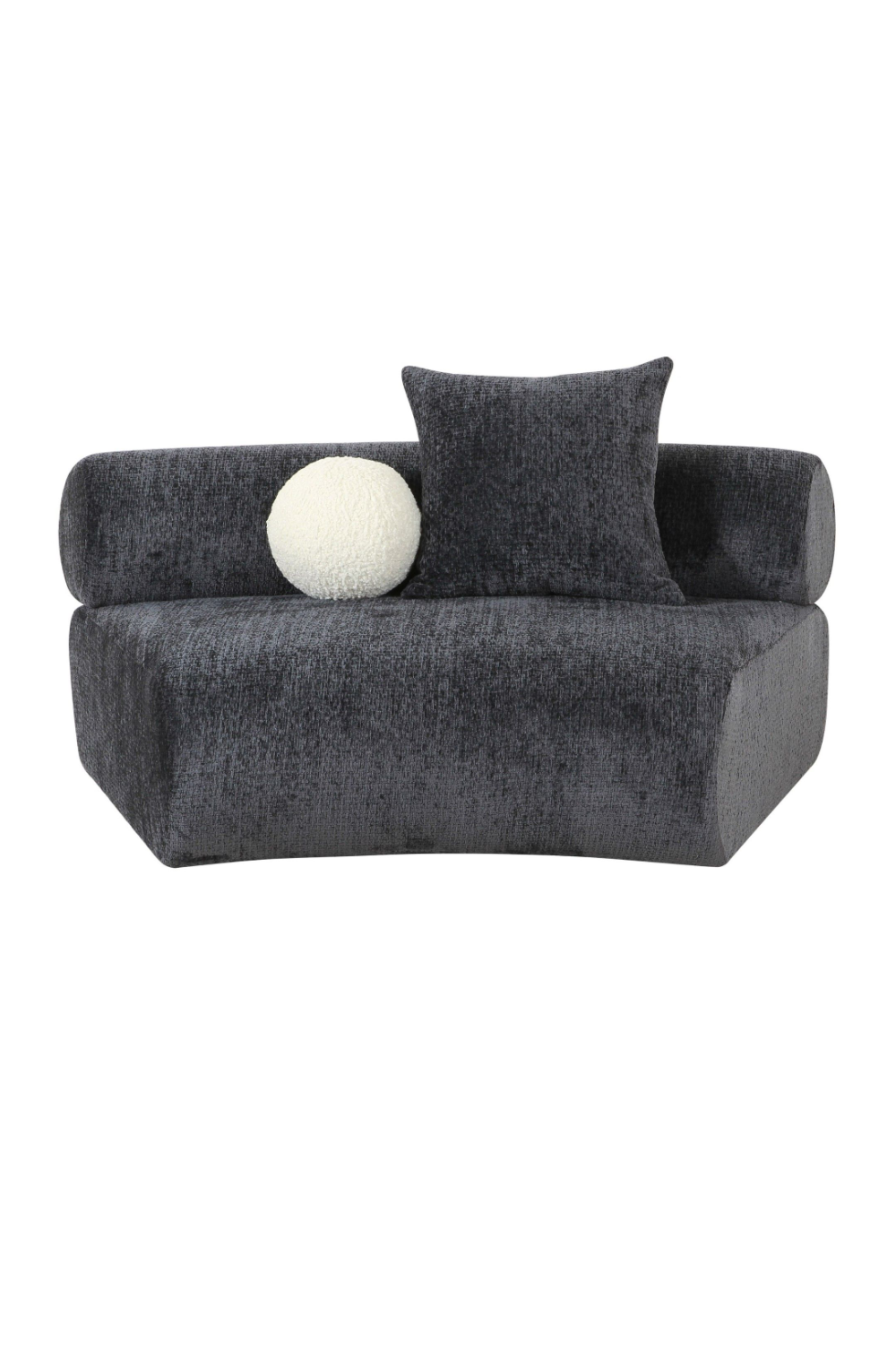 Gray Curved Armless Sofa | Oroa.com