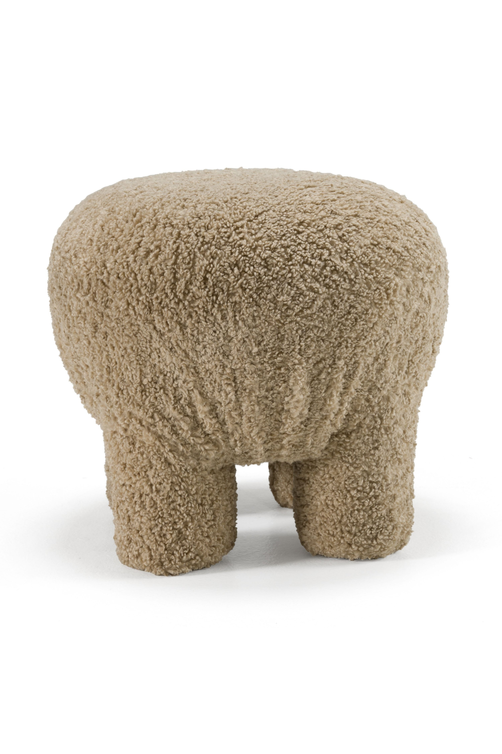 Tan Round Ottoman | Oroa.com