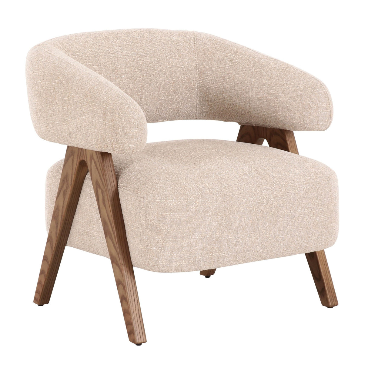 Ash Framed Beige Accent Chair | Oroa.com