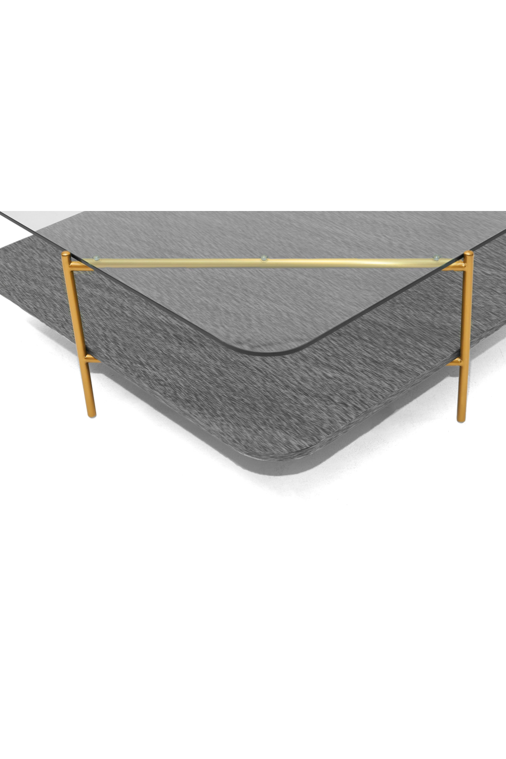 Gold-Framed Glass Coffee Table | Oroa.com