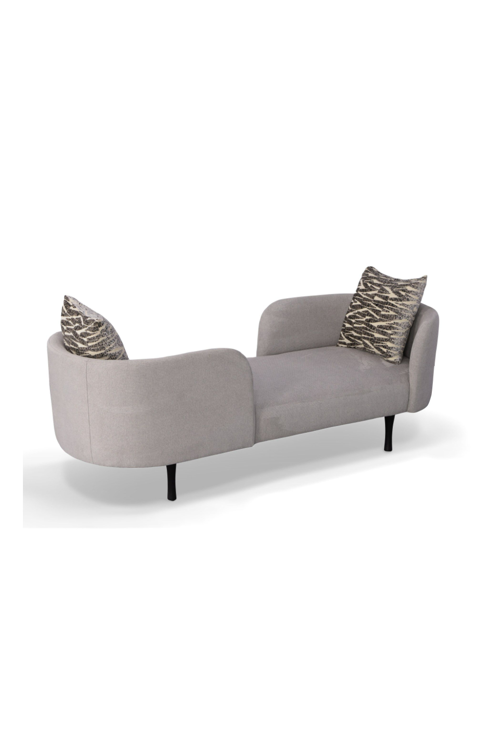 Gray 2-Seater Chaise Lounge | Oroa.com
