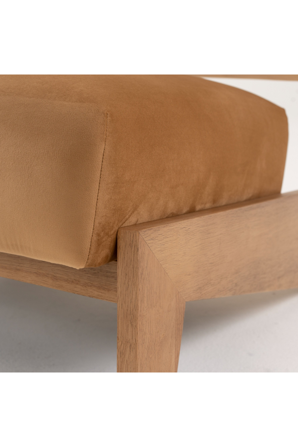 Wood Framed Velvet Lounge Chair | Oroa.com