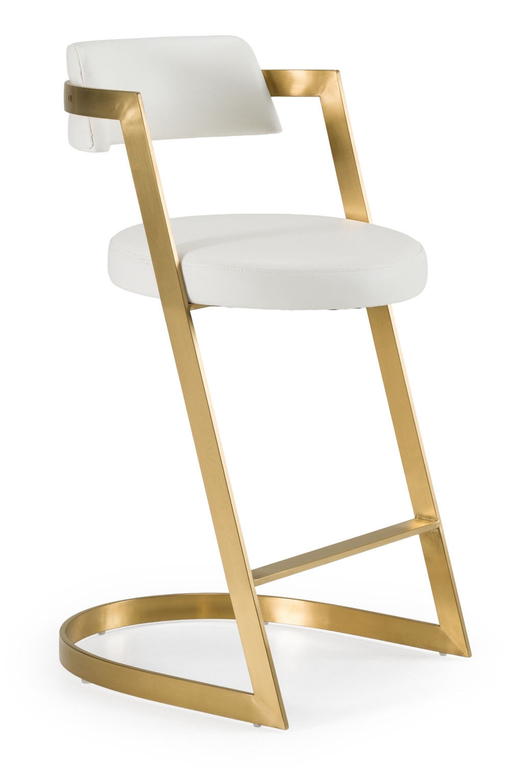Gold Framed Cantilevered Counter Stool | Oroa.com