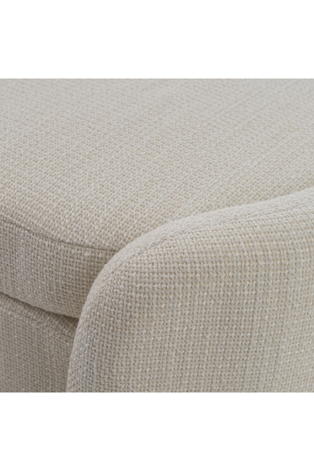 Cream Oval Storage Ottoman | Oroa.com