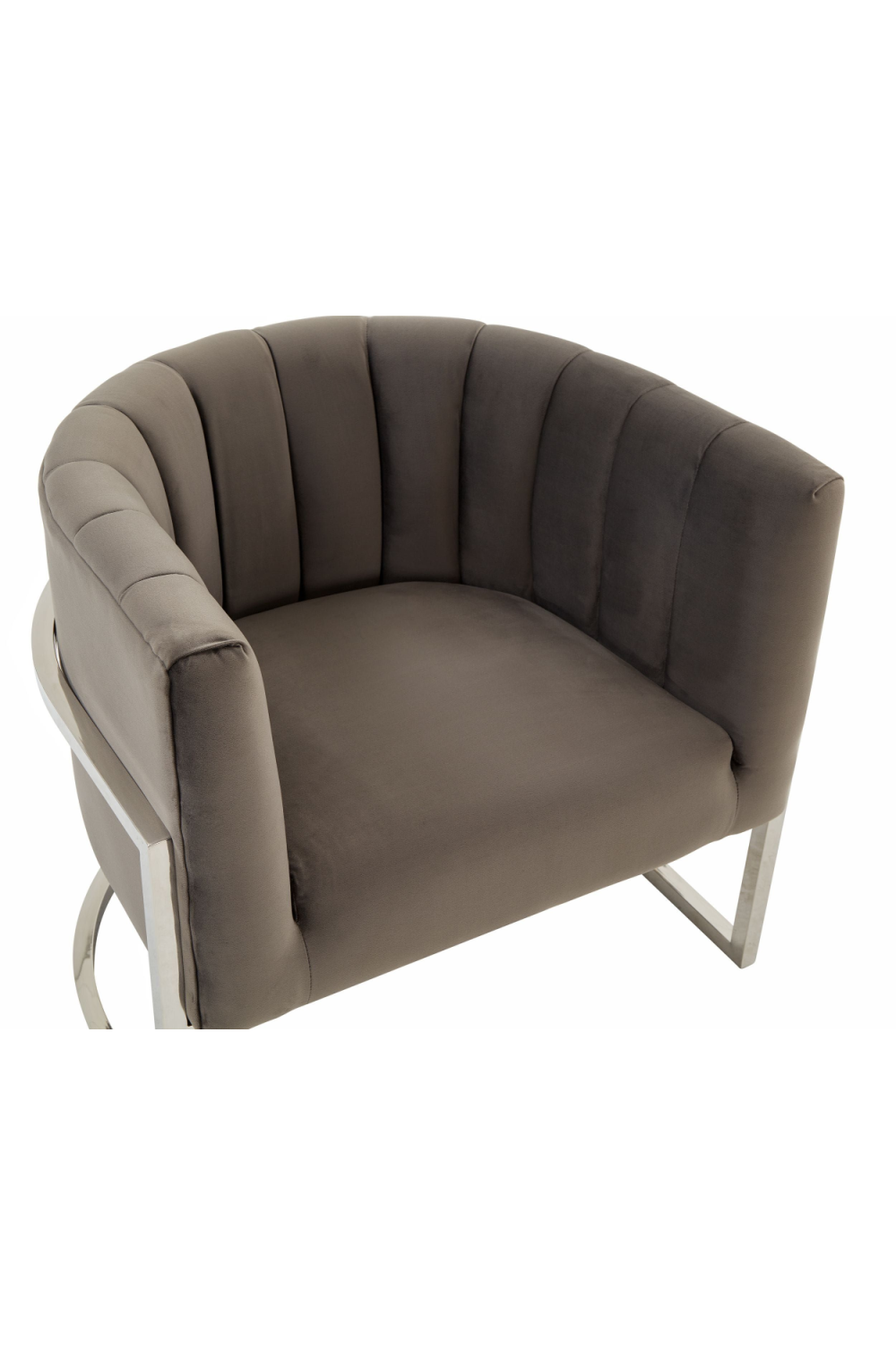 Velvet Channel-Tufted Accent Chair | Oroa.com