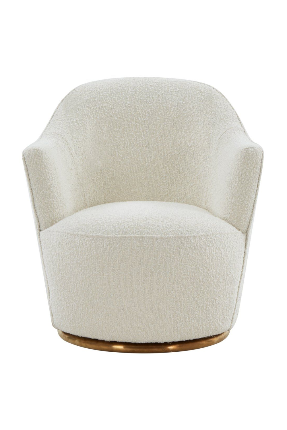 White Sherpa Swivel Accent Chair | Oroa.com