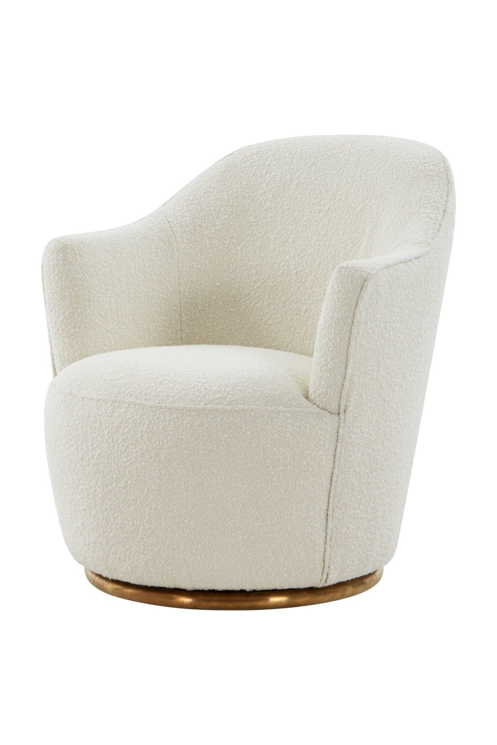 White Sherpa Swivel Accent Chair | Oroa.com