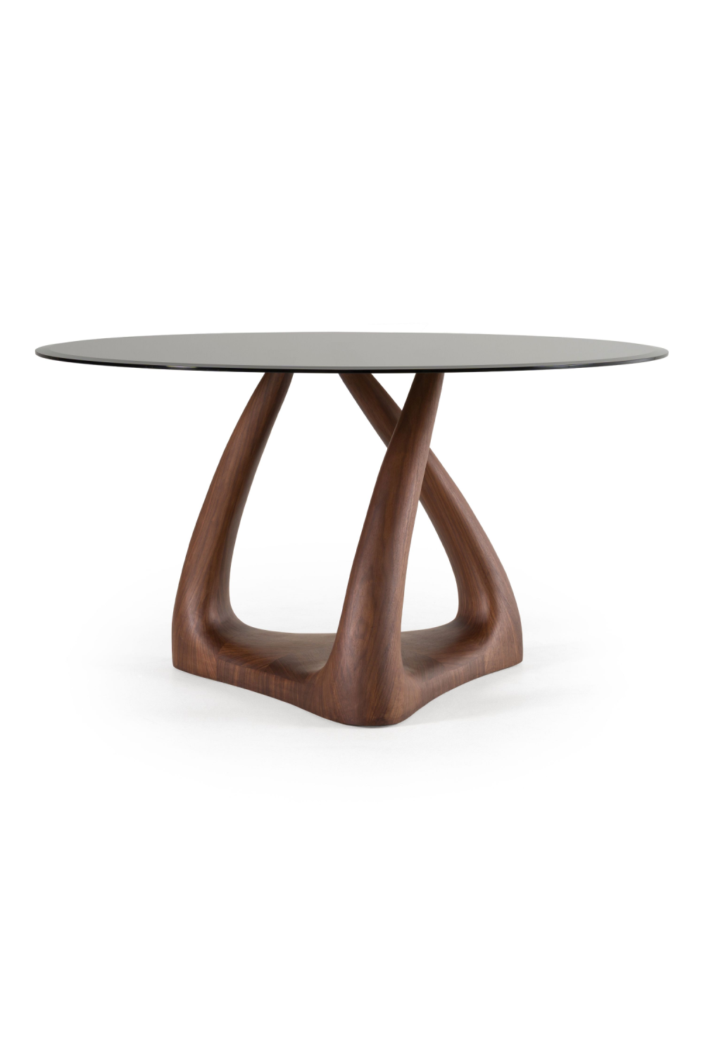 Gray Glass Round Dining Table | Oroa.com