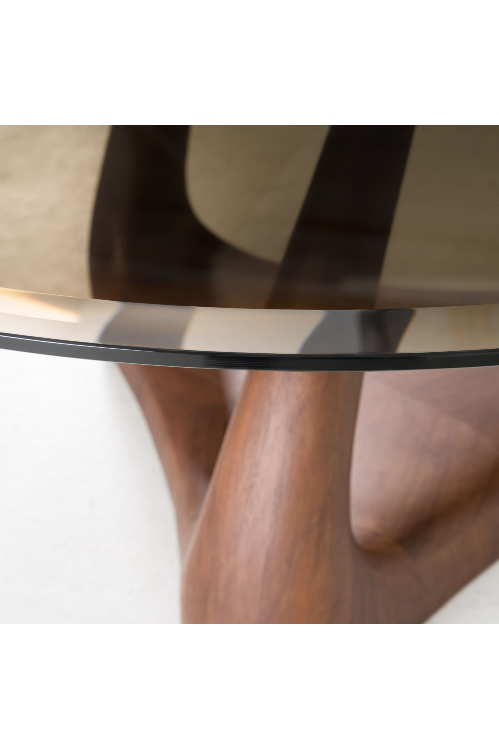 Round Gray Glass Coffee Table | Oroa.com