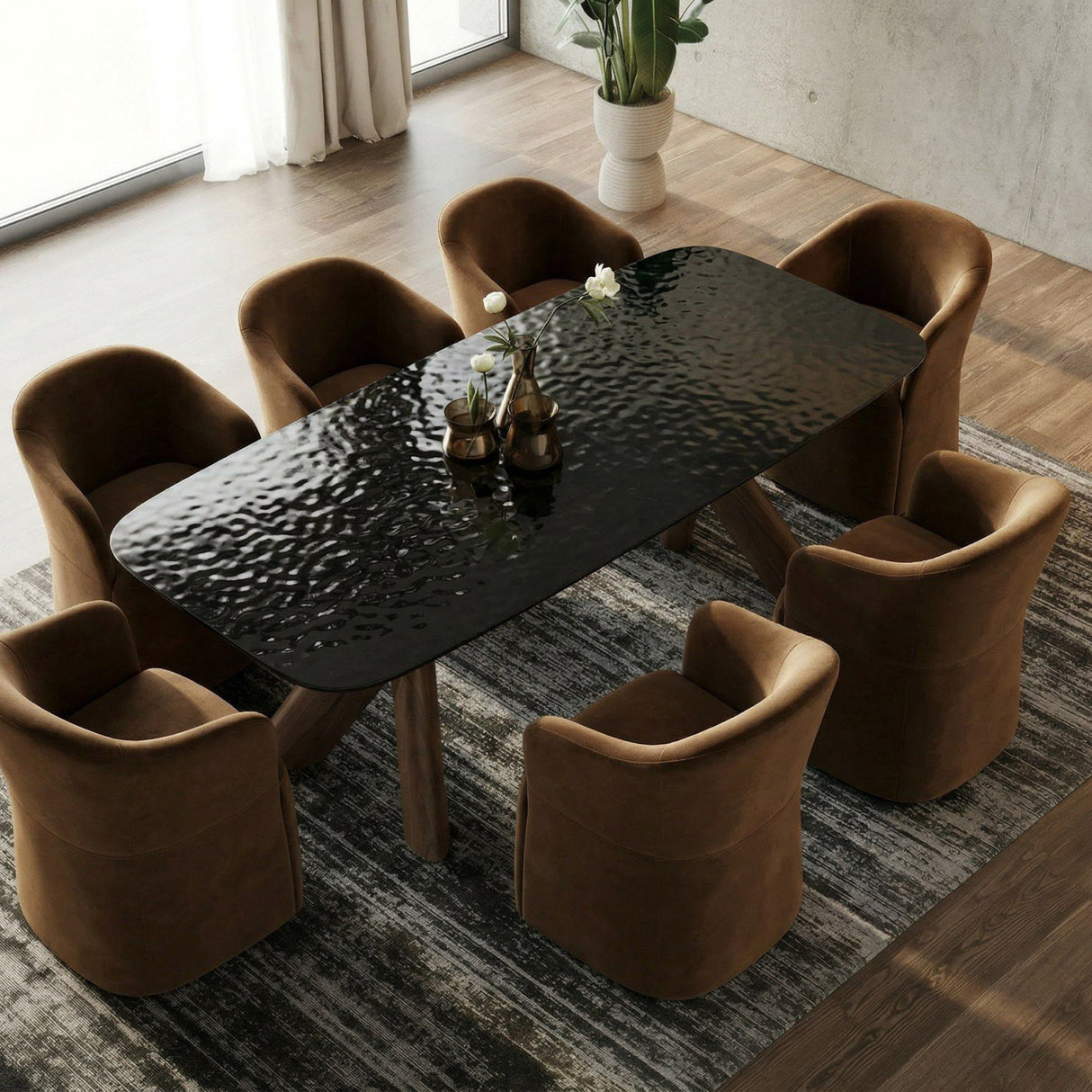 Modern European furniture - Gray Glass Dining Table - www.oroa.com | Oroa.com