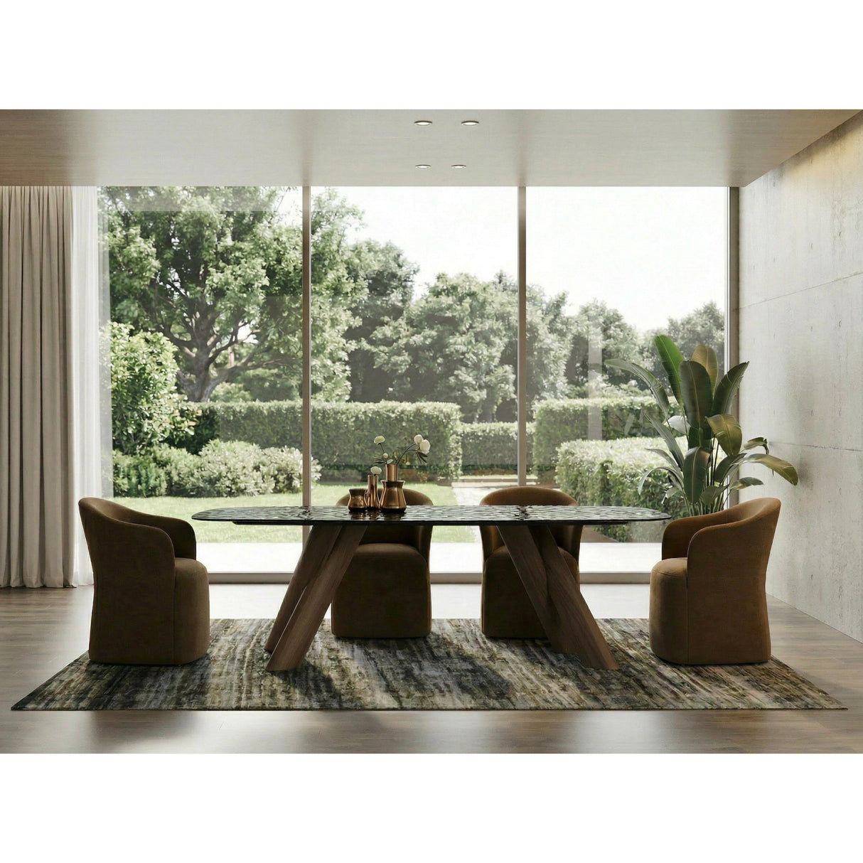 Modern European furniture - Gray Glass Dining Table - www.oroa.com | Oroa.com