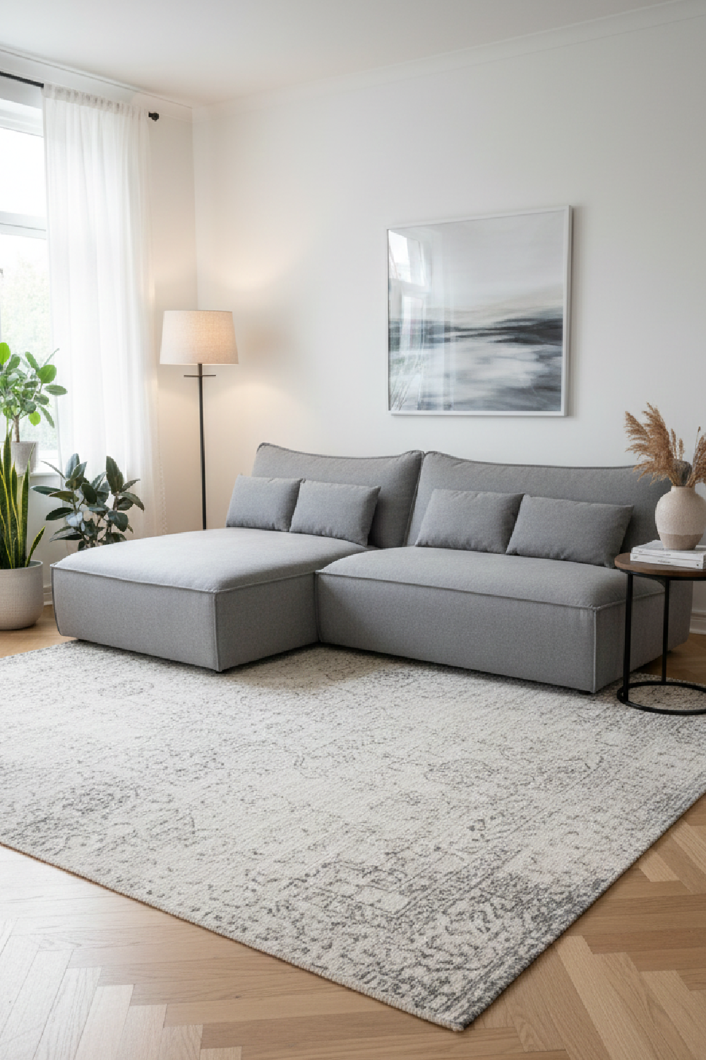 Gray Fabric Modular Sectional Sofa | Oroa.com
