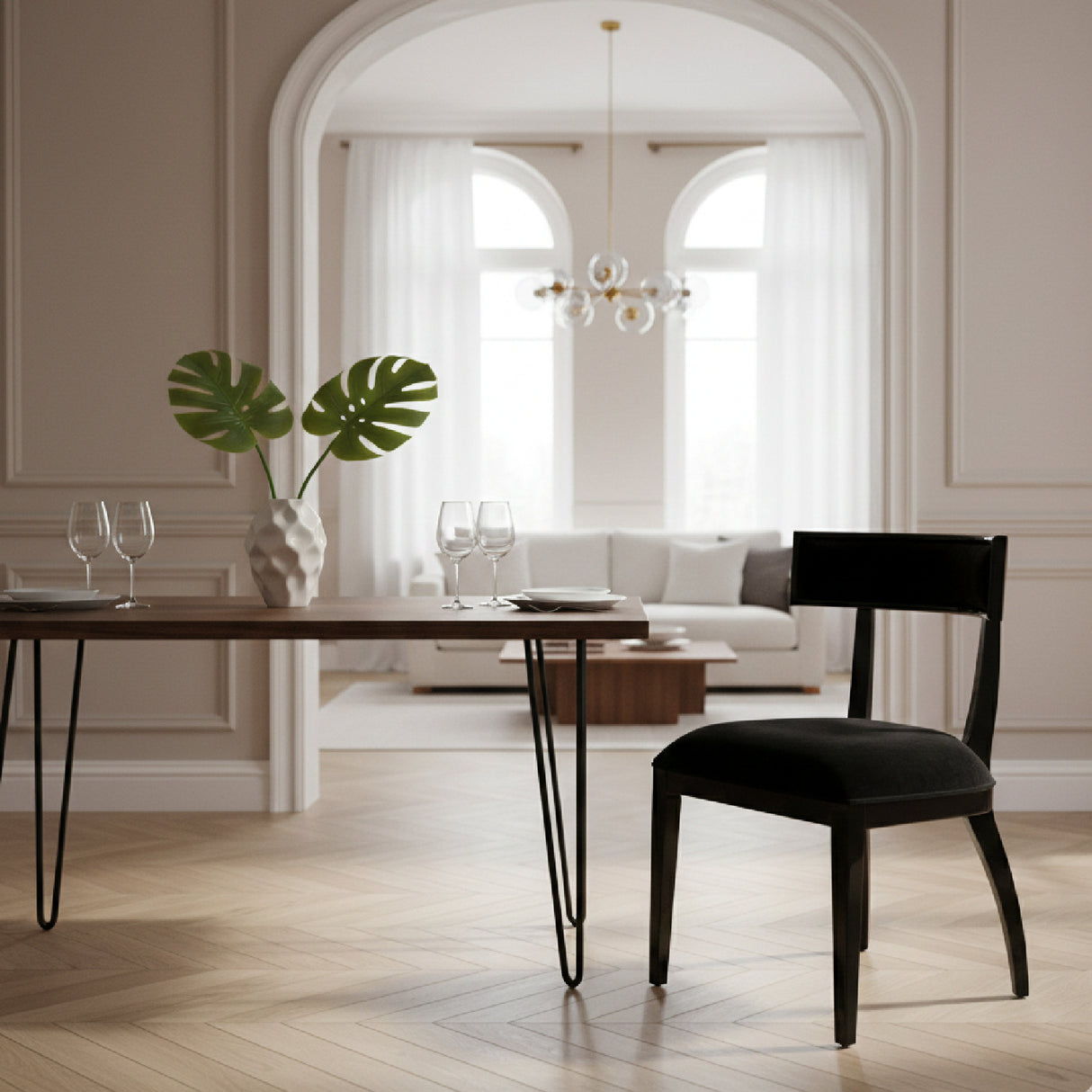 Black Dining Chair Set (2) | Oroa.com