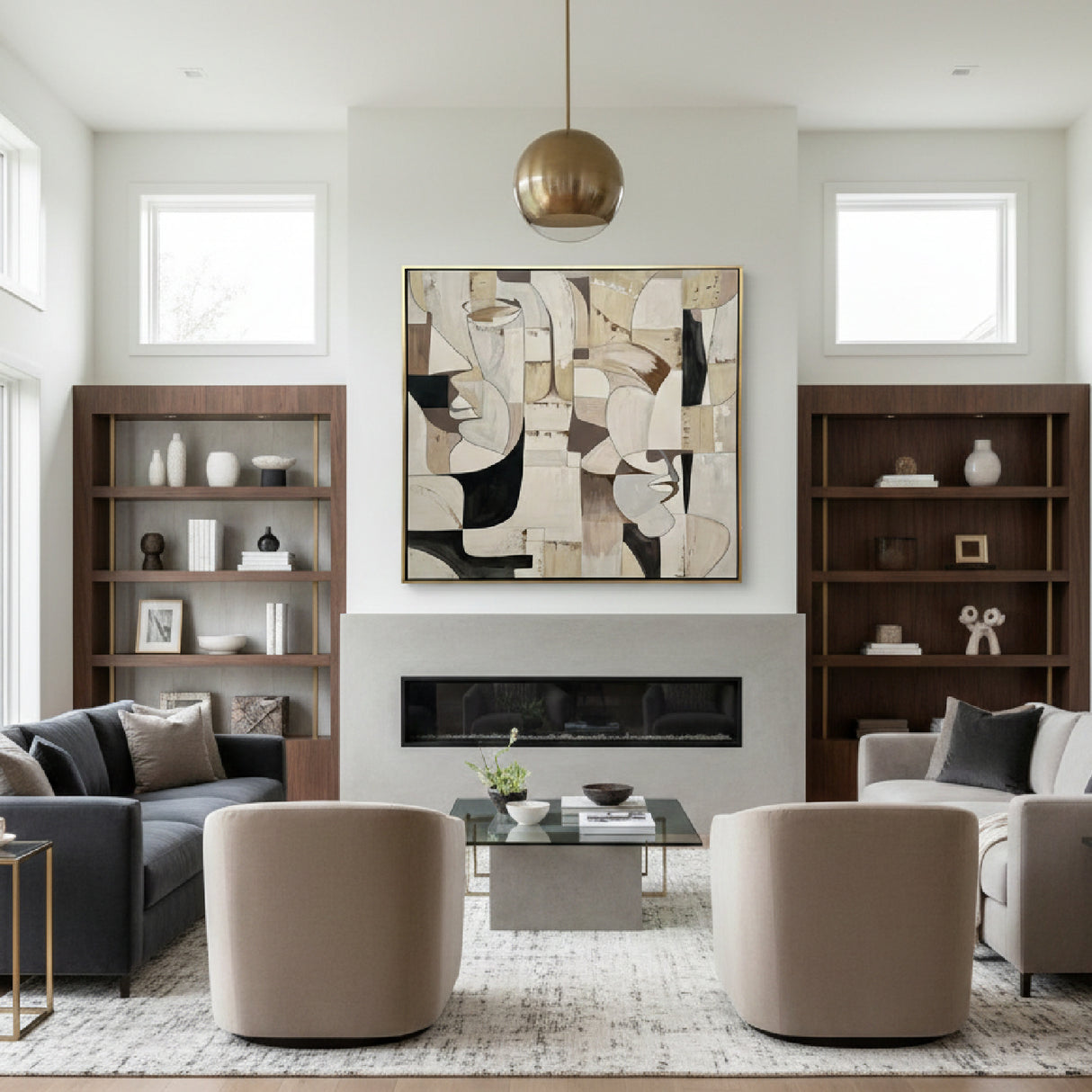 Abstract Contemporary Painting 71" x 71" | Oroa.com